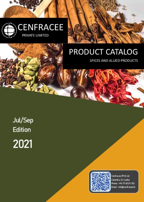 Spices product catalog for Jul Sep 2021